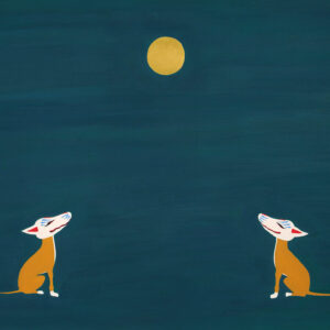 白狐と満月